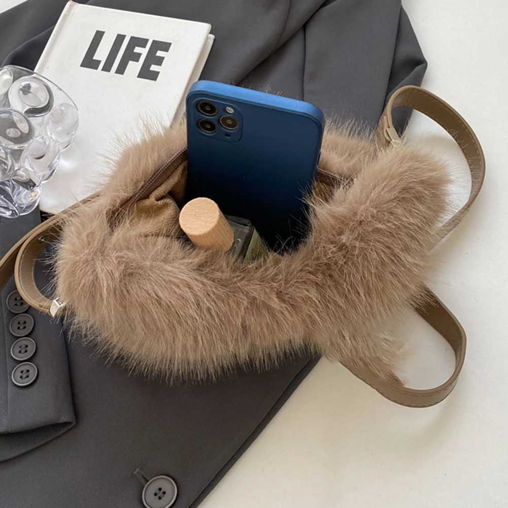 Shoulder Bag Women Soft Fluffy Crossbody Bag Faux Fur Handbag Winter Womens Bag 2024 Ladies Clutch Purse for Women Z250903
