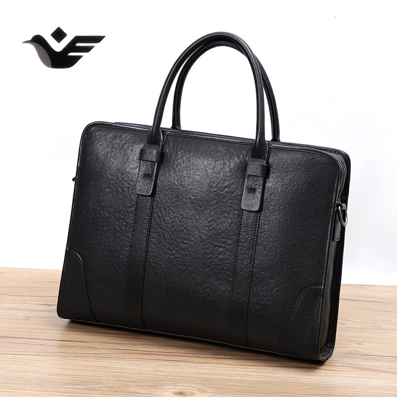 Feiyan Free Shipping New Designer Bag Luxury Shopping Bag Genuine Leather Handbag Top Layer Cowhide Men's Single Shoulder Bag Fashion Briefcase L