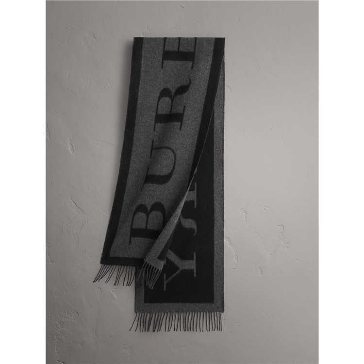 British couples two color double face letter printed cashmere wool mink scarf L250904 2189L