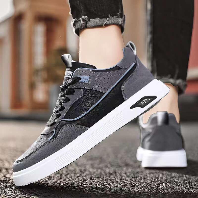 Outdoor Summer Breathable 2024 New Student Leather Youth Sneakers Men's Versatile Casual Sports Trend Shoes