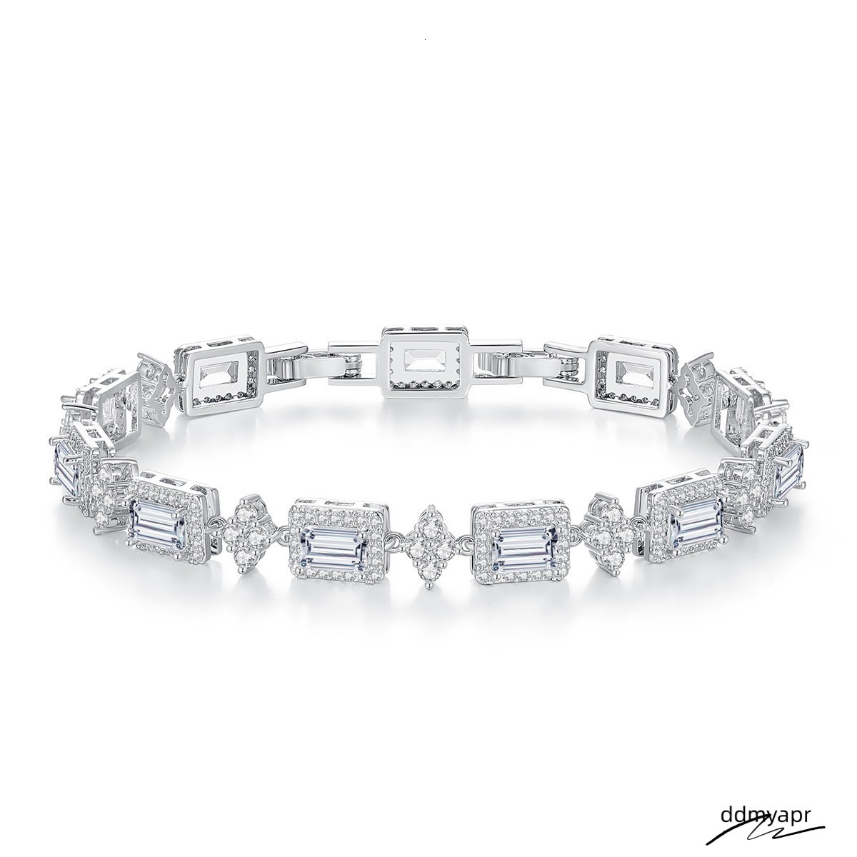 2025 Choucong Top Sell Wedding Bracelets Jewelry White Gold Fill Princess Cut 5A Cubic Zircon CZ Dia Gemstones Party Ddmyday Women Charm Bangle Gift D