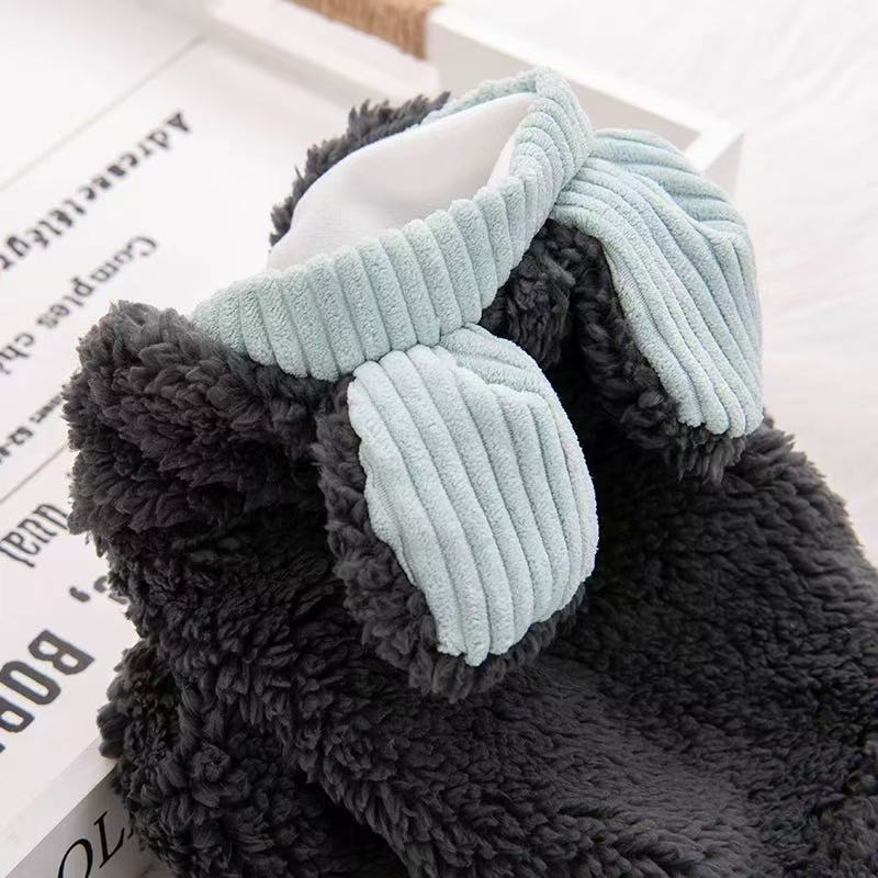 T1114 New dog clothes plus velvet thick overalls Schnauzer Teddy pet cat autumn and winter warm four-legged cotton coat