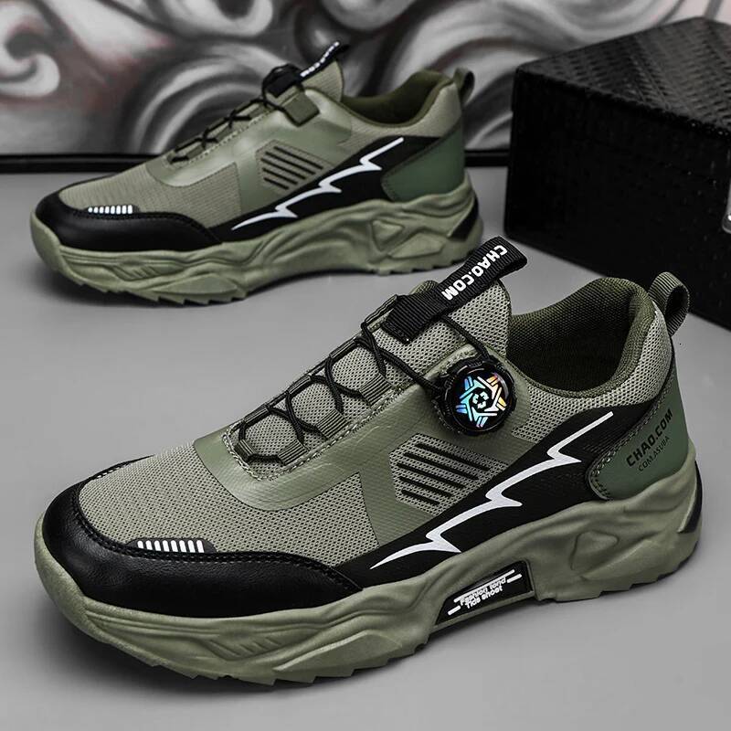 Men's Korean breathable casual sports four season new soft soled Rotating shoelaces outdoor running shoes student sneakers ddmysaturn