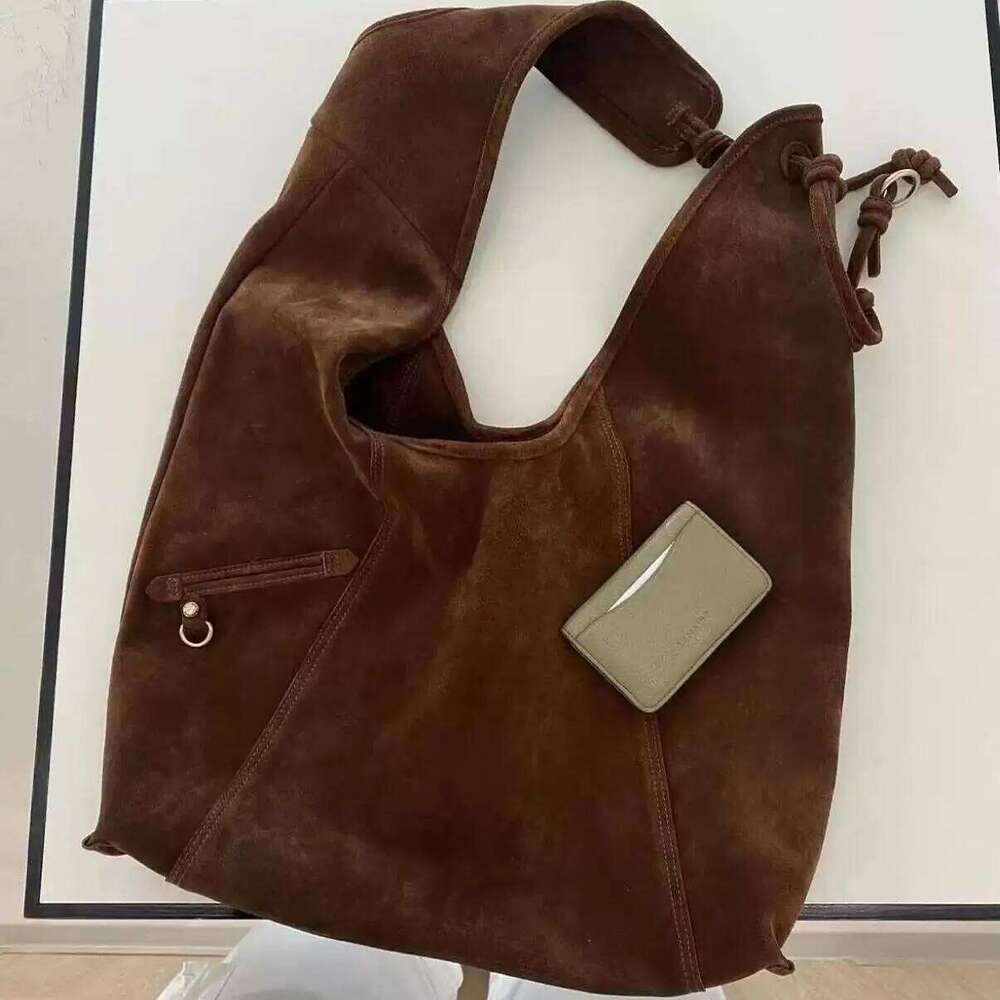 Leather Suede oulder Women's Casual Commute Large Capaci Tote Bag Fall Winter Faion Trend Korean Sle Handbagluxury bag tote bag
