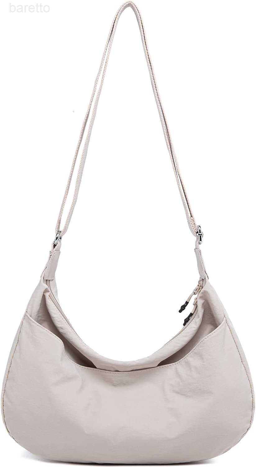 Lightweight Crescent Bag Nylon Crossbody Bags for Women MultiPocket Sling Hobo Luna Bag Womens Shoulder Handbag for Travel M250903