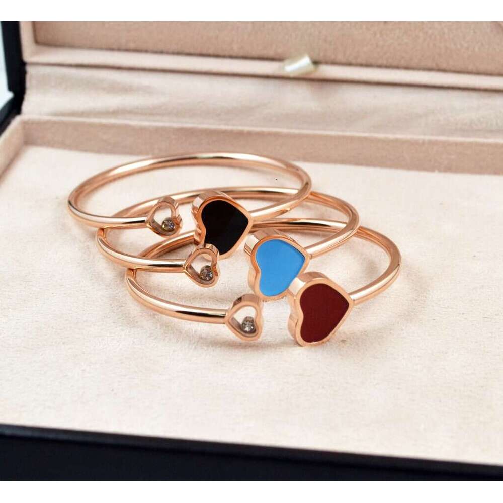 New Andy Style Joyful Ode to Joy Chopin Women's Titanium Steel Heart White Black Mother-of-Pearl Rose Gold Liu Tao Bracelet