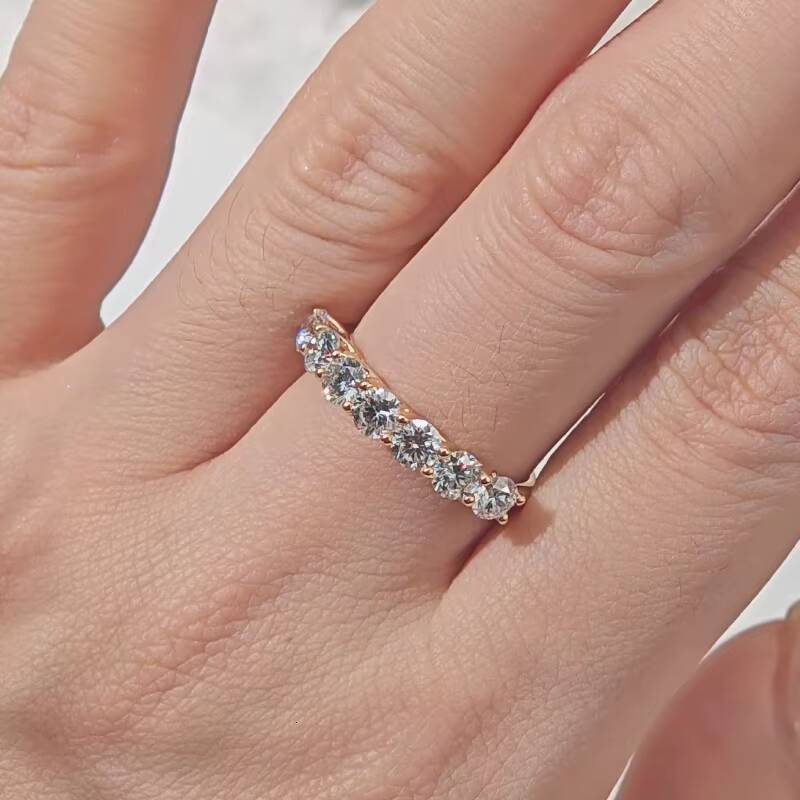 32MM DEF VVS VS Round EX Cut Diamond Jewelry Starsgem Wedding Band 18K Solid Gold HPHT CVD 36mm 30mm Lab Grown Diamond Ring