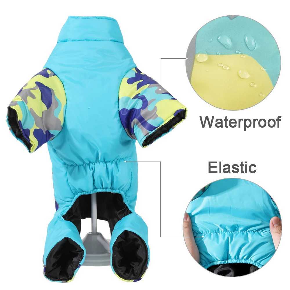 Waterproof Dog Jumpsuit Puppy et For Small Dogs Coat With Dring Winter Reflective Pet Overalls Camouflage Chihuahua Costume W250904