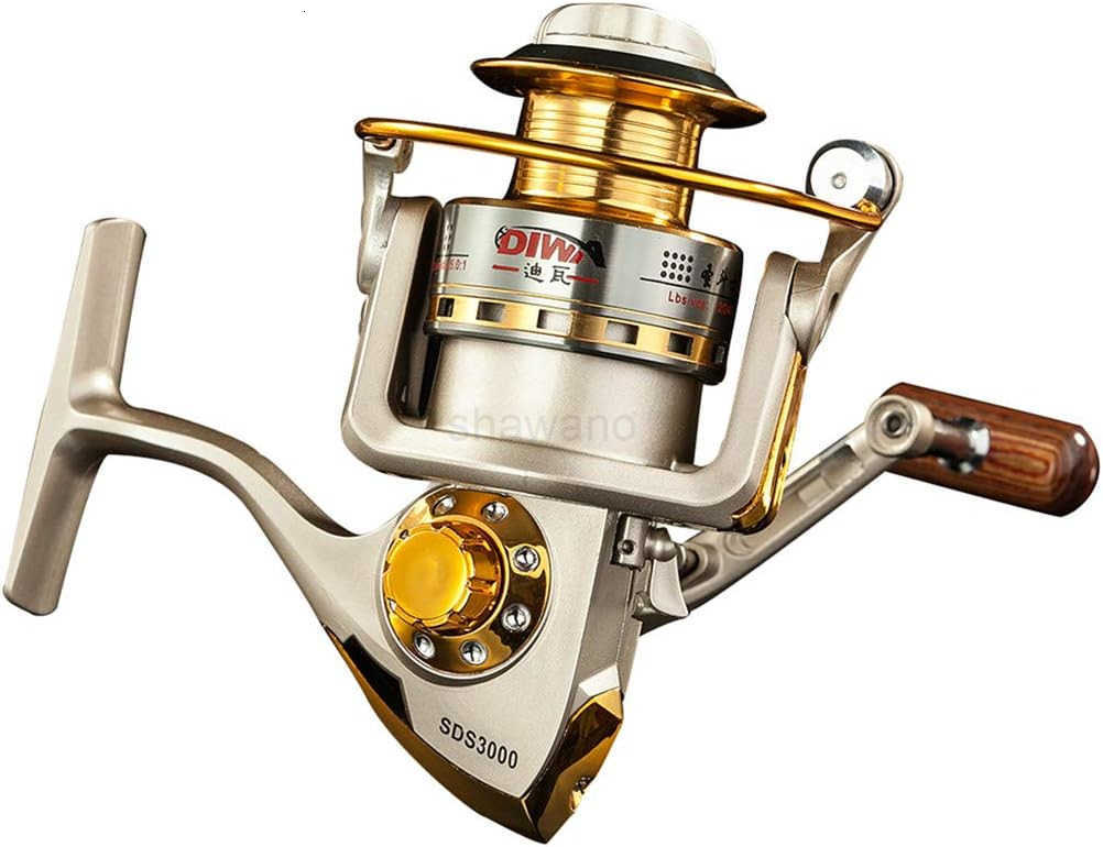 Spinning Fishing Reels for Saltwater Freshwater 1000 2000 3000 4000 5000 6000 Series Fishing Spool LeftRight Interchangeable Trout Carp Spinning Reel 