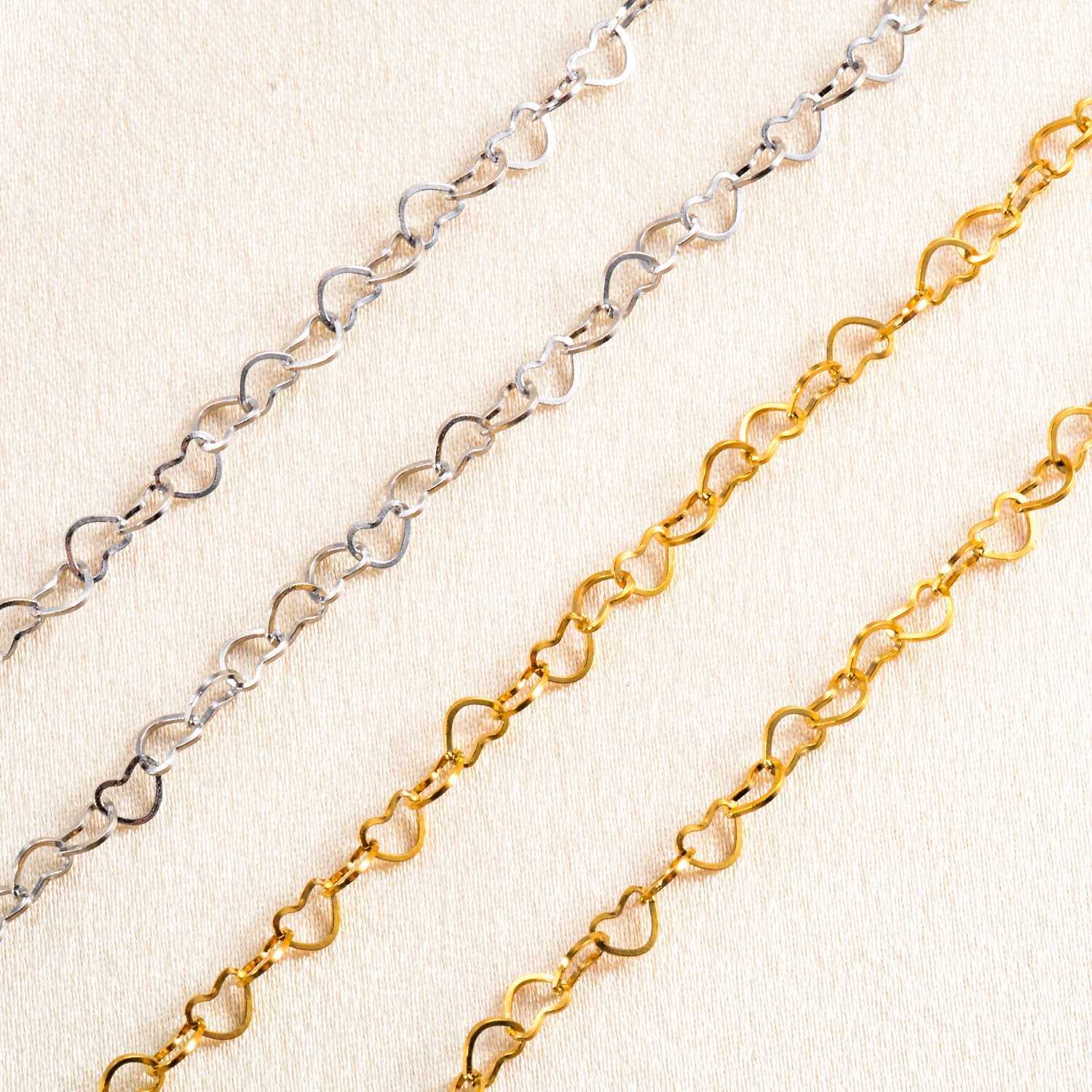 Hollow Stainl Steel Sweet Cute Statement Heart Chain Bracelet Anklet 3cm Extension for Girlfriend Women JewelryGiftXJ250904