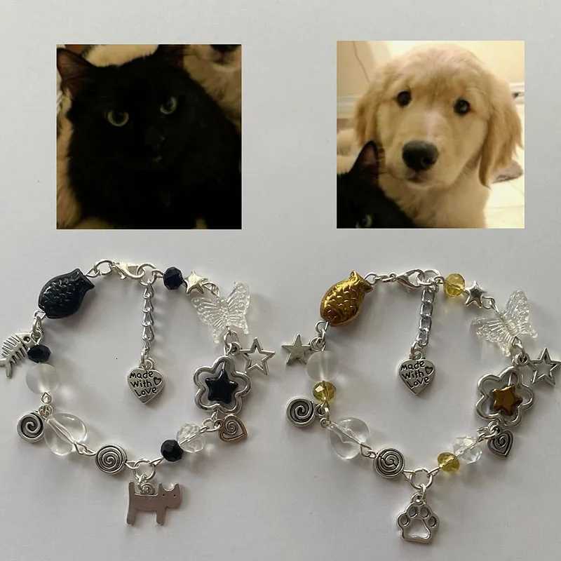 Black Cat and Golden Retriever Matching bracelet HandmadeXJ250904