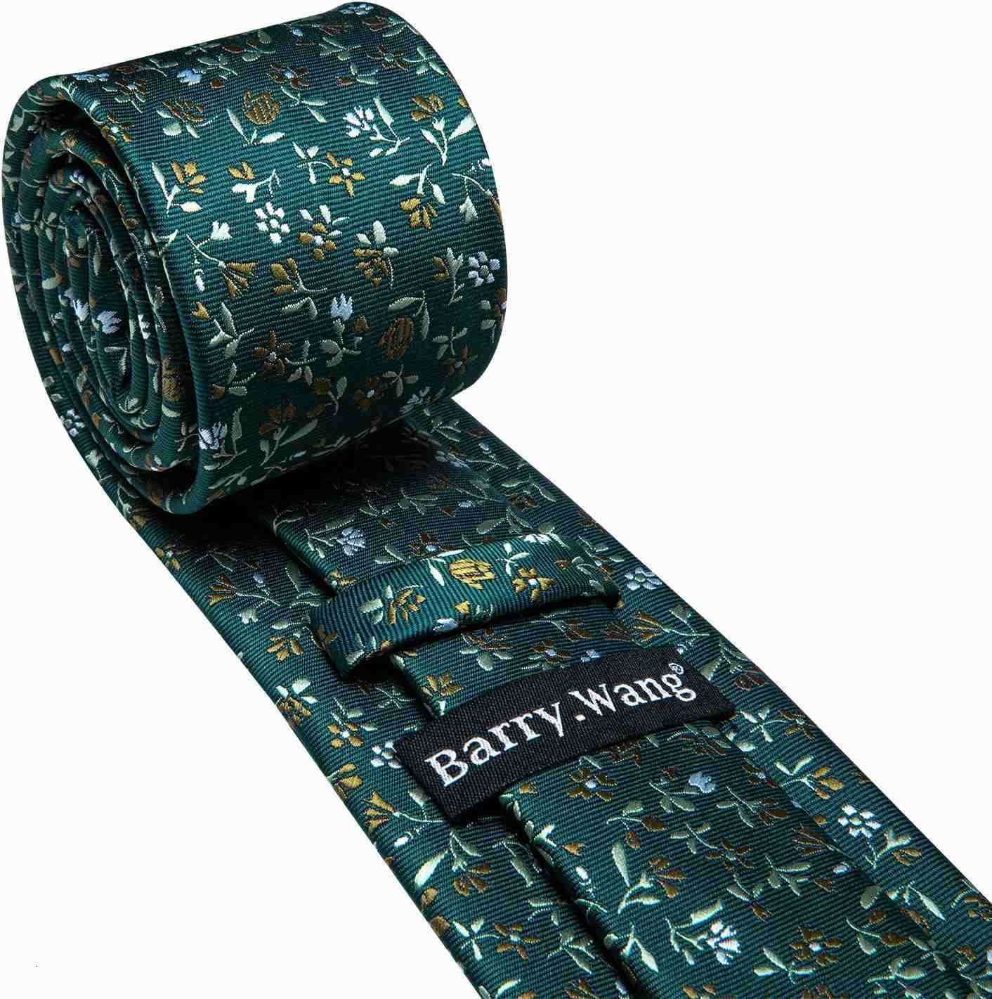 Ties for Men Silk Tie Sets Polka Dot Woven Necktie Pocket Square Cufflinks Business WeddingW250904