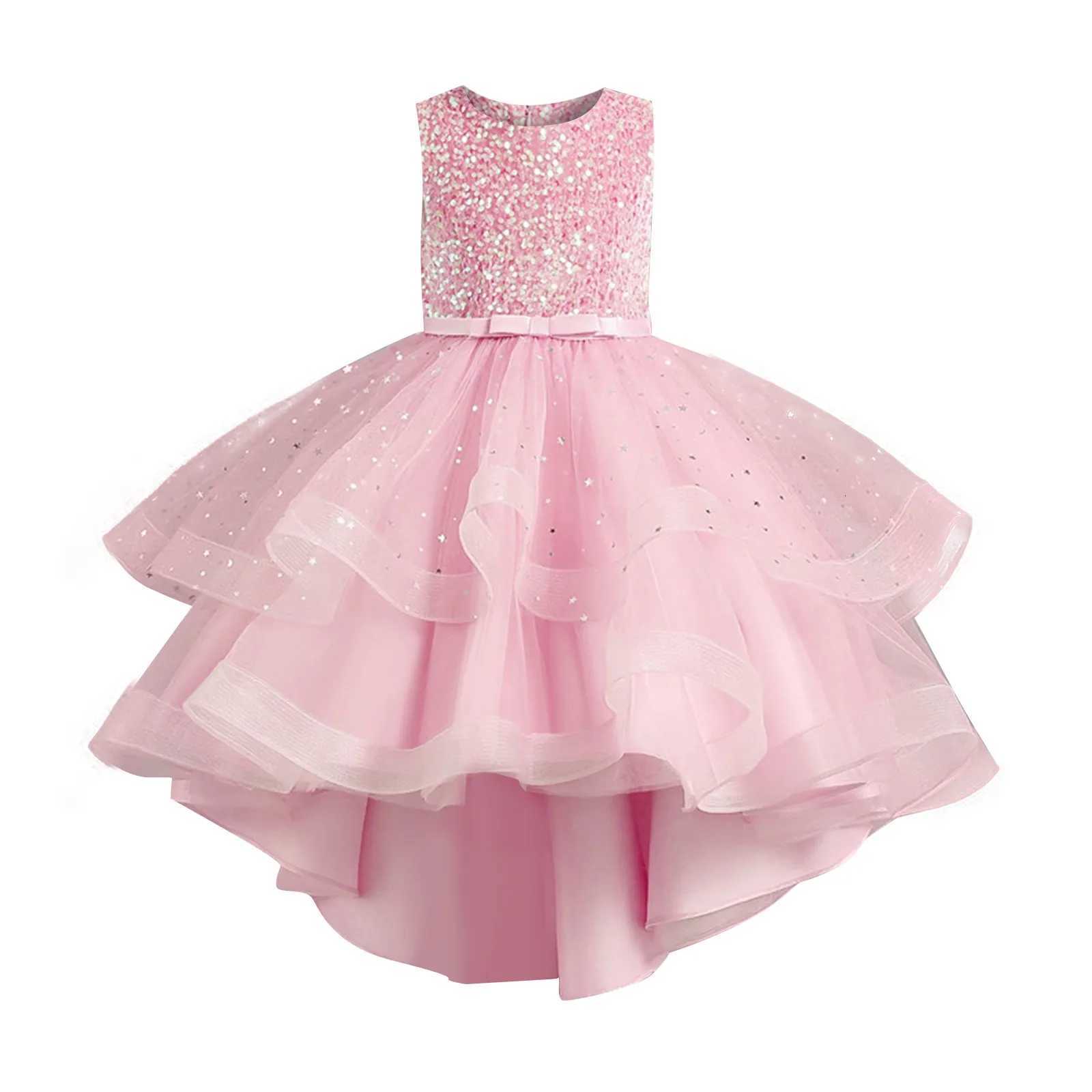 Beautiful Little Girls Ruffled Tiered Birthday Wedding Party Ball Gowns Flower Girl Formal Toddler Cupcake Pageant Dress Z250904