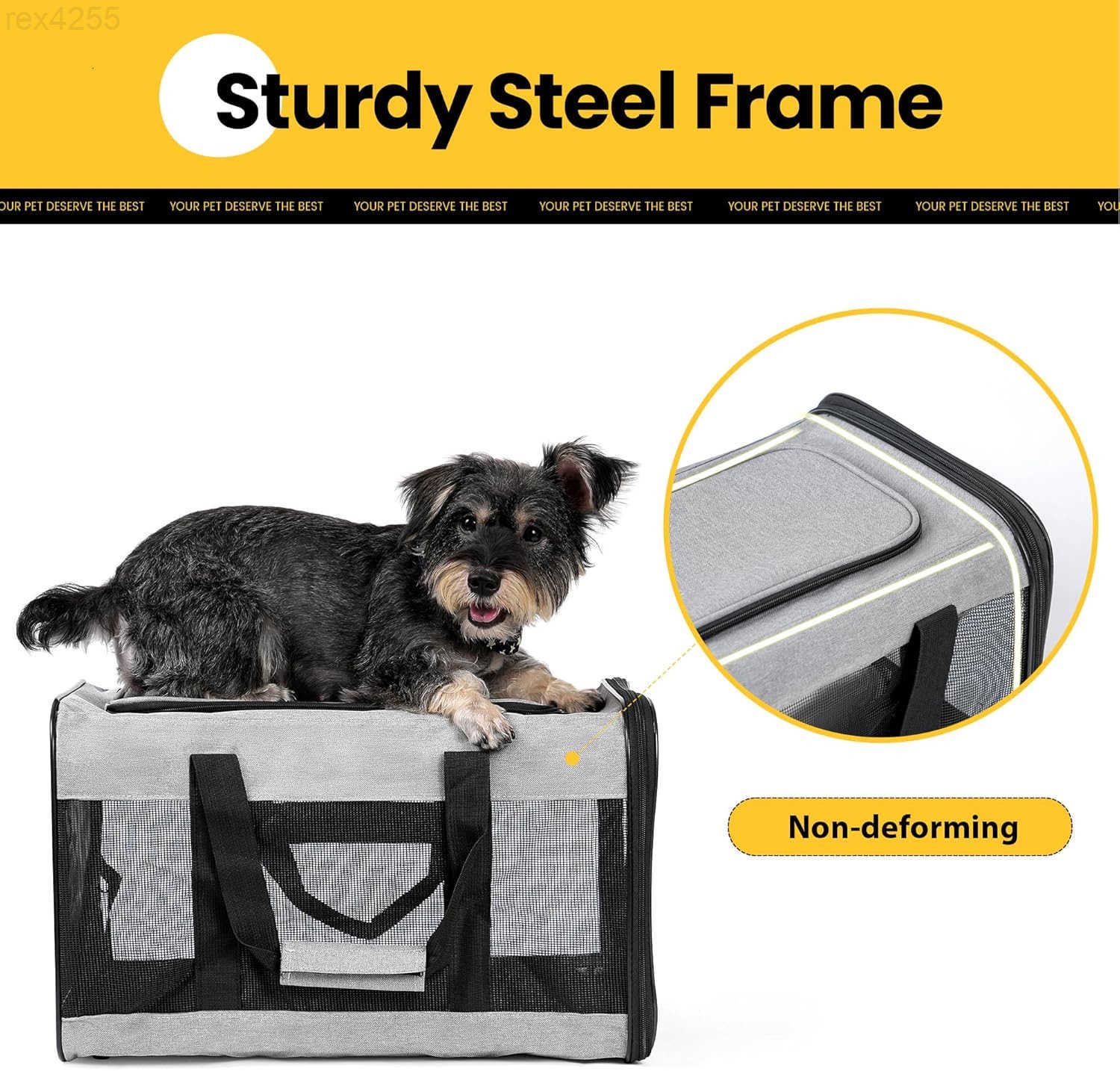 Cat Carrier Airline Approved SoftSided Dog Carrier with Inner Safety Leash Pet Transport Carrier for SmallMedium Cats Puppies up to 15 Lbs Collapsible