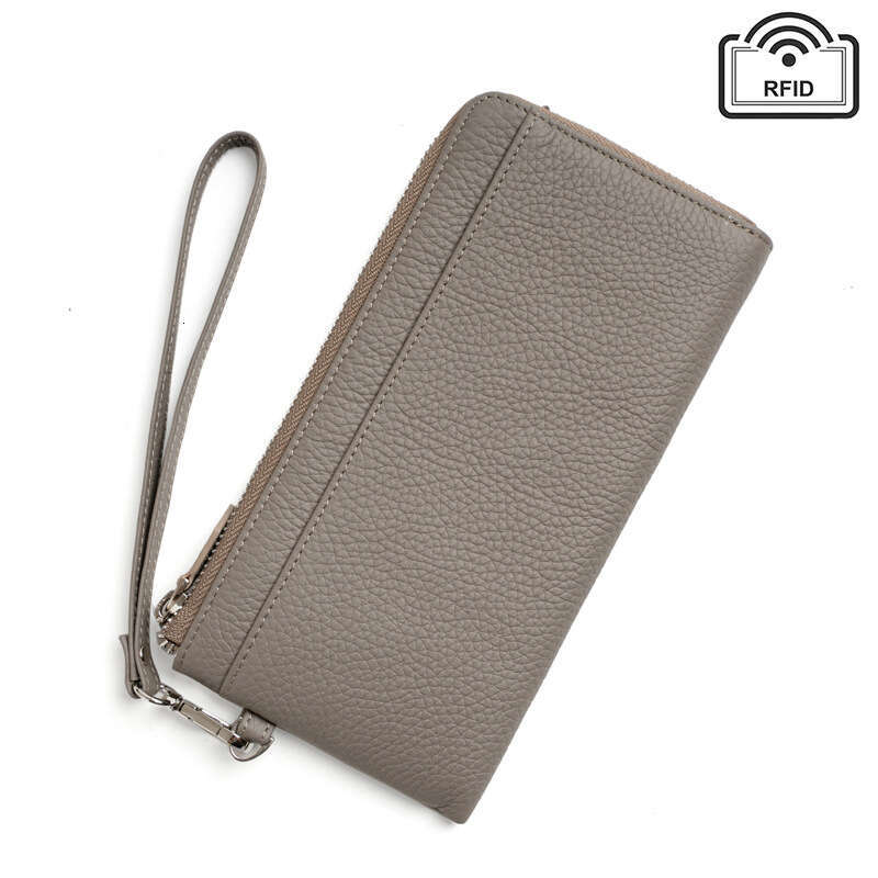 New Zipper Long Korean and Japanese Fashion Multi-Card Slot Large Capacity Top Layer Cowhide Women's Wallet designer wallet B5