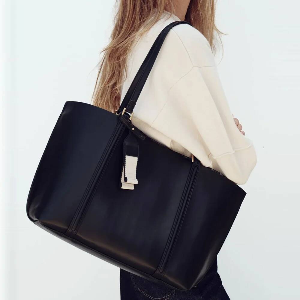 Large Capacity Tote Designer Shoulder Bag PU Leather Bucket Bags for Women Handbags and Purses New 2025 Shopper