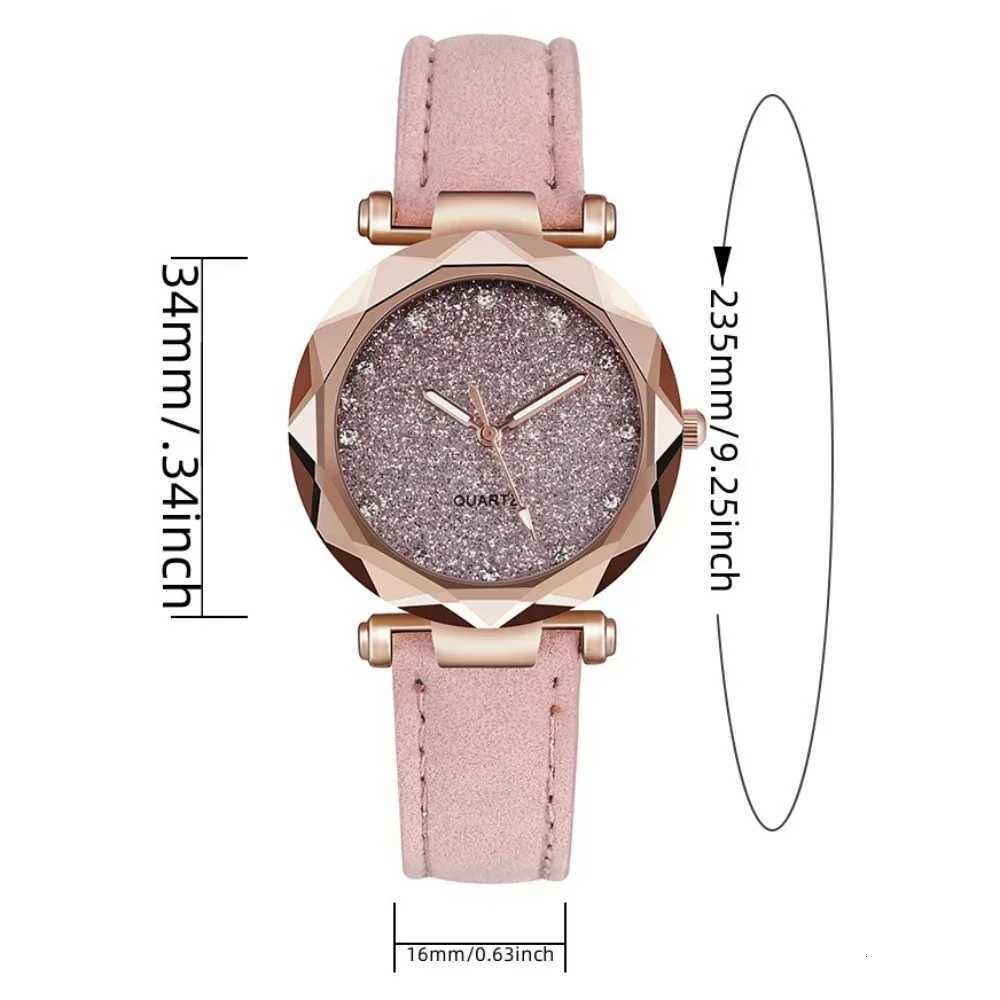 Watches for Wen Ladies Watch Round Rhinestone Star Sky Leisure Fashion Trend Frosted Belt Vintage Quartz Wristwatch X250904