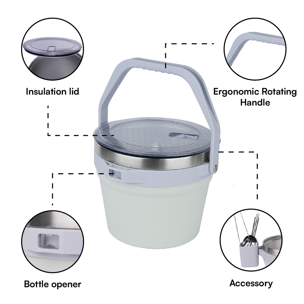 304 Stainless Steel Water Bottle 7L Outdoor Portable Vacuum Cube Bar KTV Ice Beer Red Wine Champagne Bucket