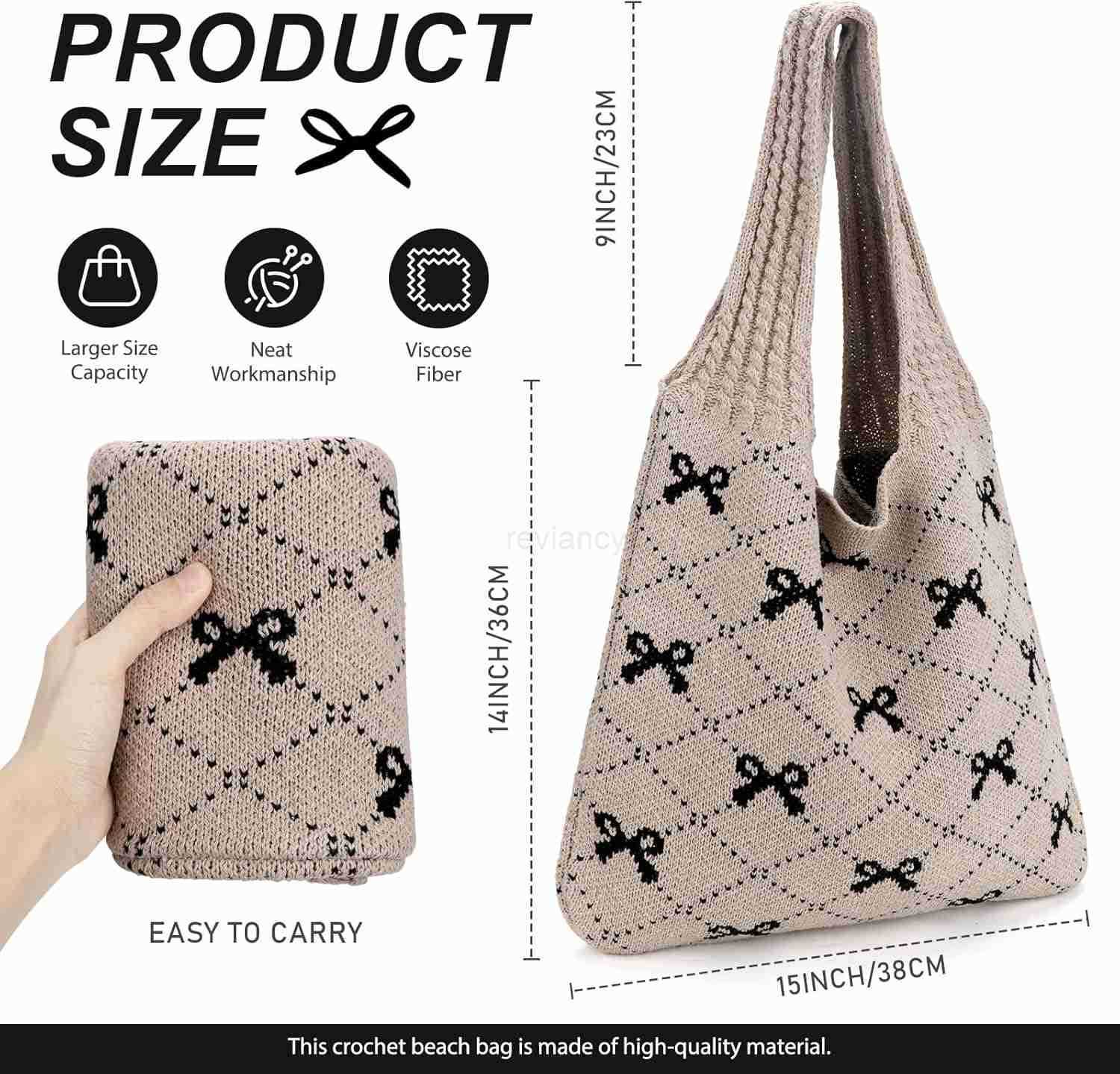 Tote Beach Mesh Knitted Shoulder Bag Large Aesthetic Hobo Bag for Women SummerW250904