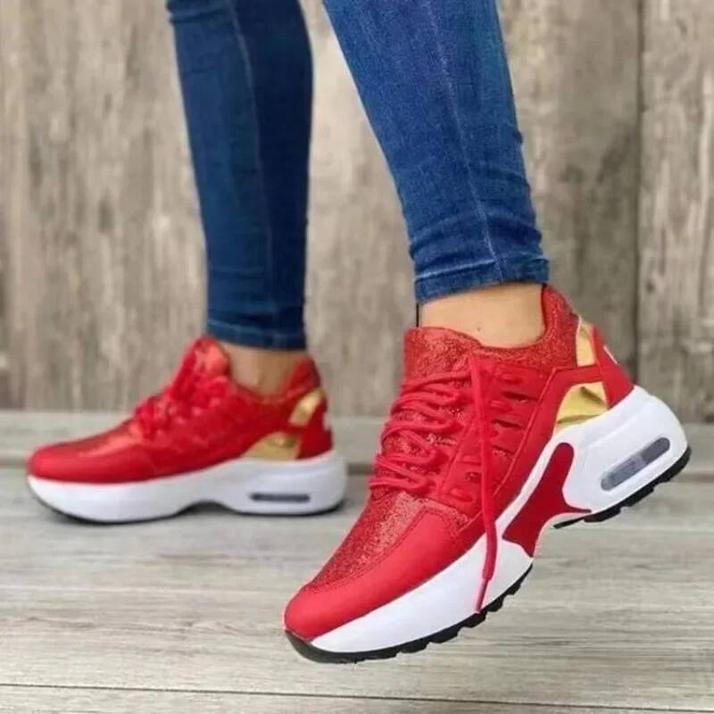 Sneakers 2024 New Fashion Wedge Platform Plus Size Casual Sports Women Lace-up Mesh Breathable Women's Vulcanized Shoes ddmysaturn
