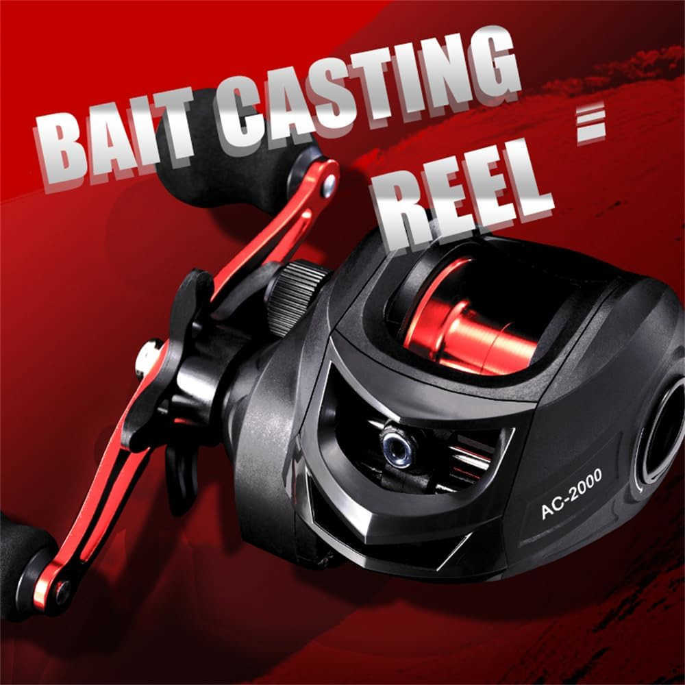 Baitcasting Fishing Reel Lightweight Aluminum Spool Fishing Reel 176Lbs Max Drag Magnetic Braking System 631 HighSpeed Gear Ratio Saltwater Freshwat W