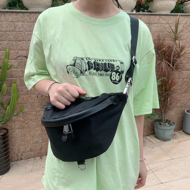 OC 436m44 Neutral Fashion Waist Bag BUMBAG Leather Coating Canvas Oxford Cloth Chest Bag Casual MINI Small Shoulder Bag