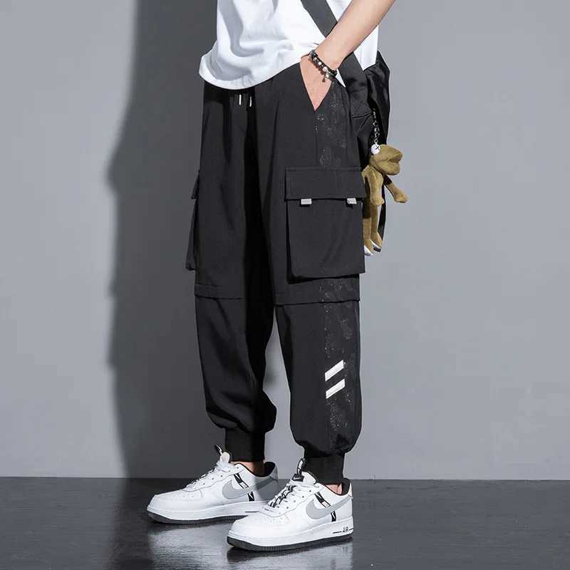 Big Size Cargo Pants Men Summer Loose Sweatpants Ice Silk Sport Jogger Trouser Male Stretch Large Plus 10XL 6xl 7xl 8xl 9xl 52XJ250904
