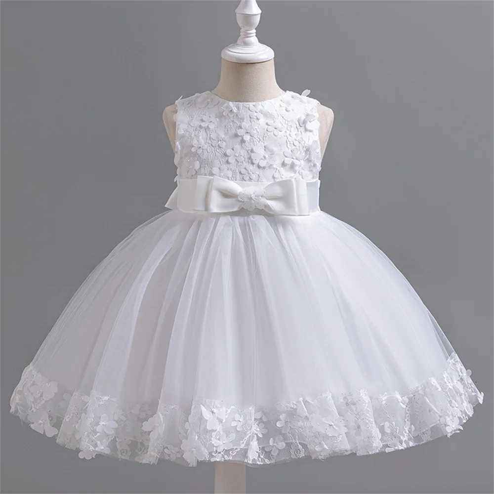 Baby Dresses For Girls Kids Wedding Bridesmaid Gown Toddler Tulle Birthday Princess Party Dress Infant Outfits Sleeveless Dress Z250904