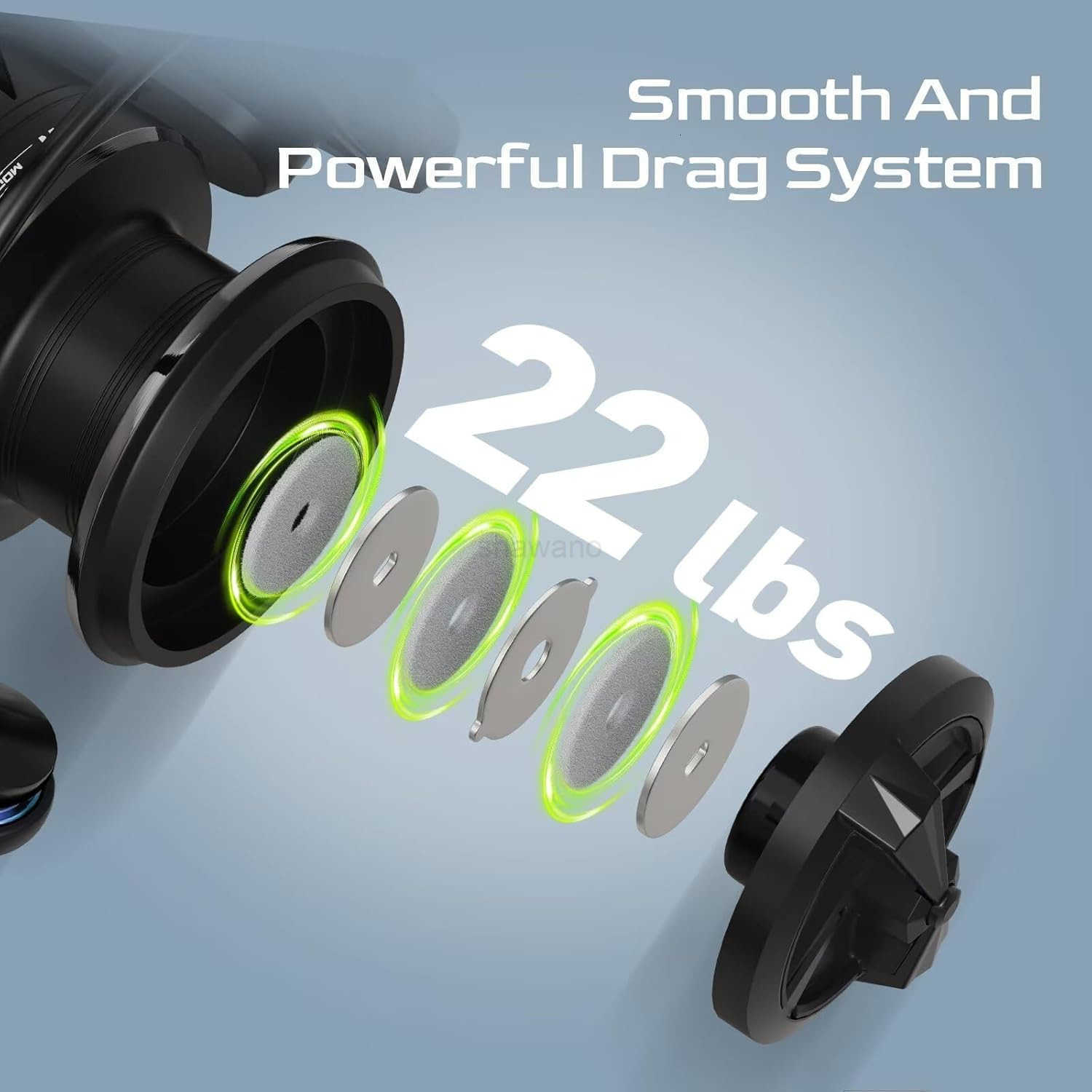 Spinning Reel Freshwater Fishing Reels Spinning 91 Ball Bearings 265LBs Max Drag 521 Gear Ratio Graphite Frame CNC Aluminum Spool 500 to 5000 Series H