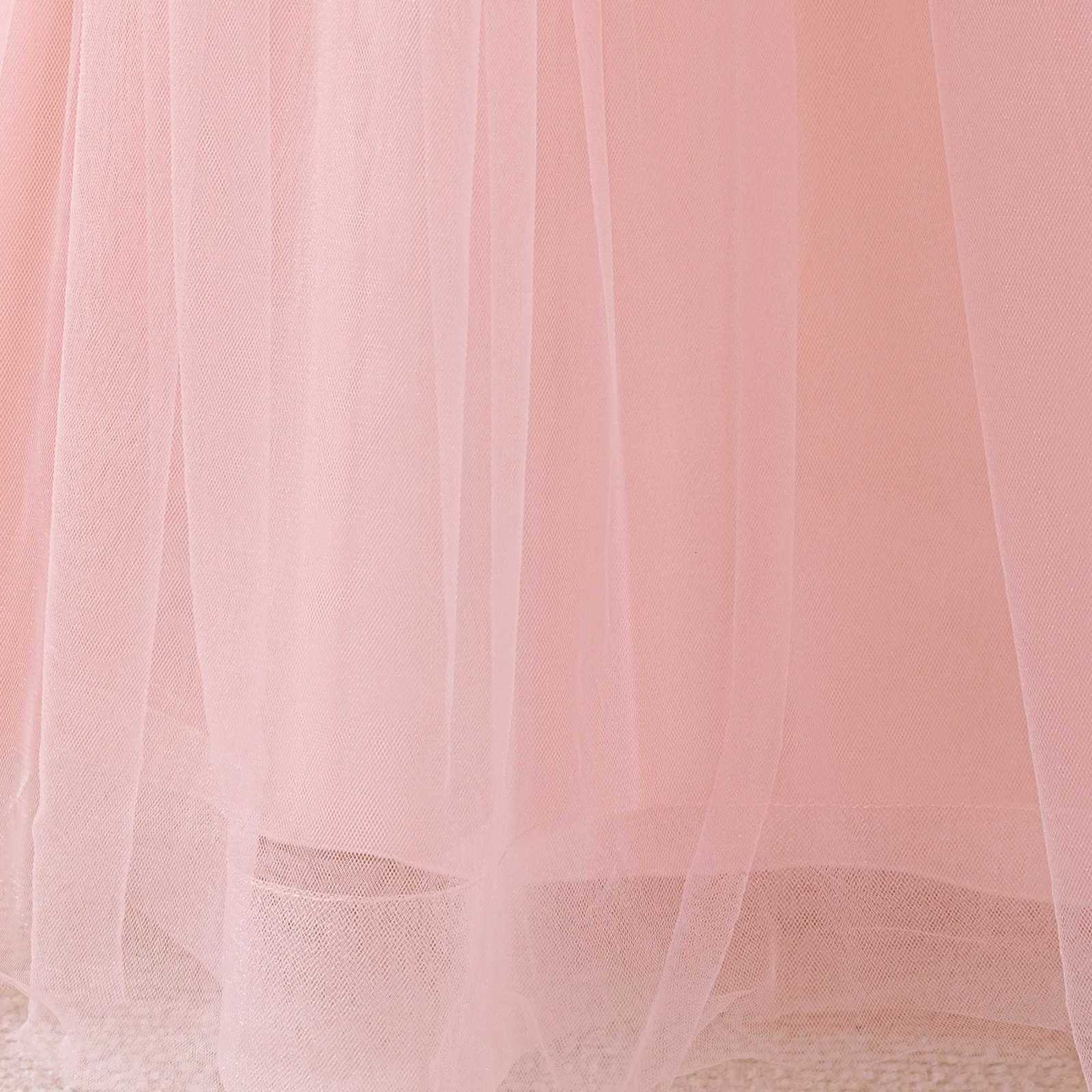 Elegant Flower Bridesmaids Party Girls Dress Vintage Wedding Birthday Princess Prom Dresses Girl Gala Baptism Evening Prom Gown Z250904