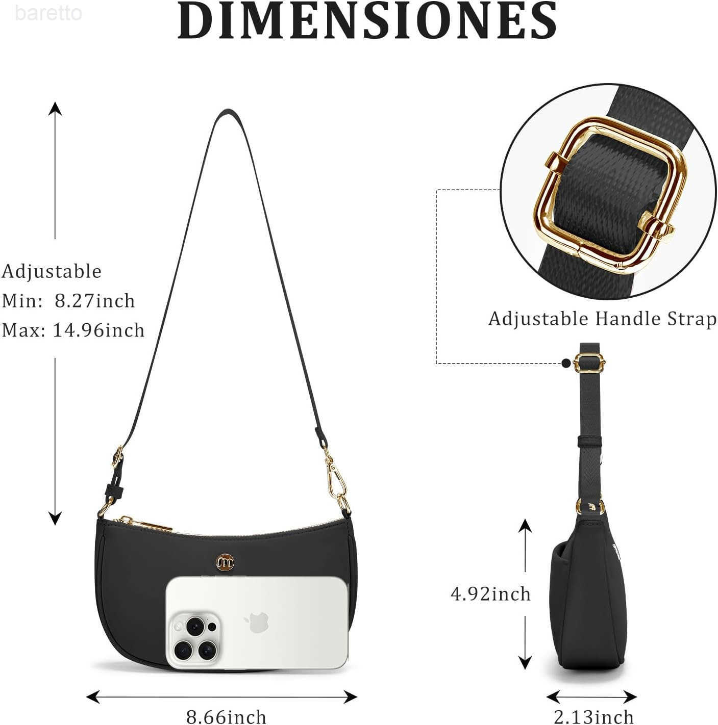 Bag for Women Handbags with Adjustable Strap Underarm Purse Mini Clutch Purses Trendy Crescent Bags 1L Z250909