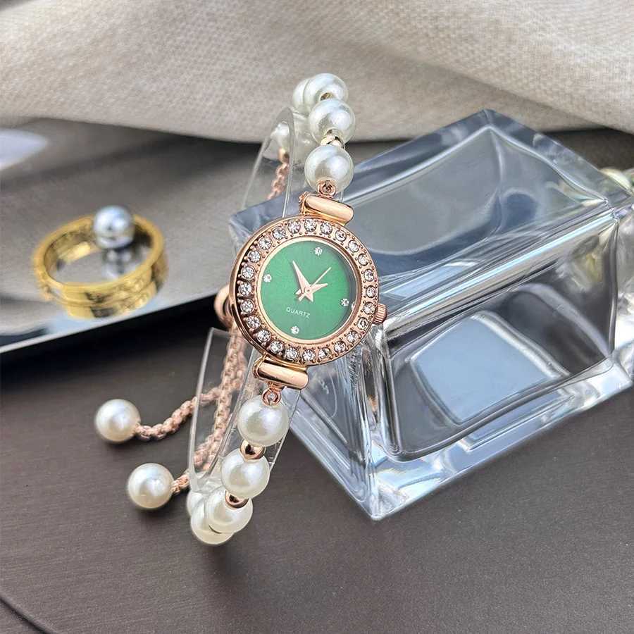 Elegant Wens Adjustable Rose GoldenTone Alloy Bracelet Watch with White Accents Quartz Movement for Casual Attire X250904