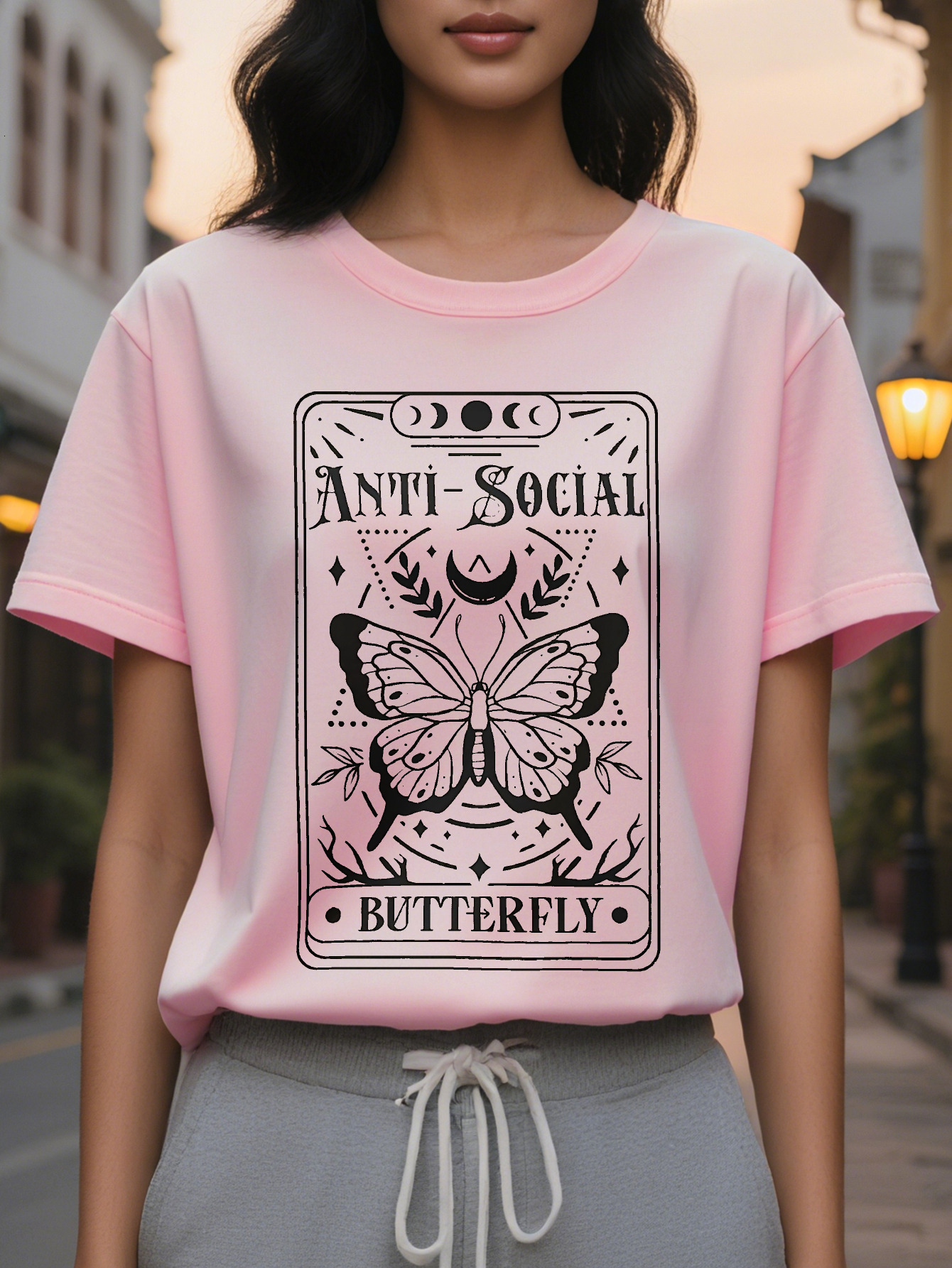 Butterfly Tarot Comfort Color Mental Health Witch Fashion T Shirts