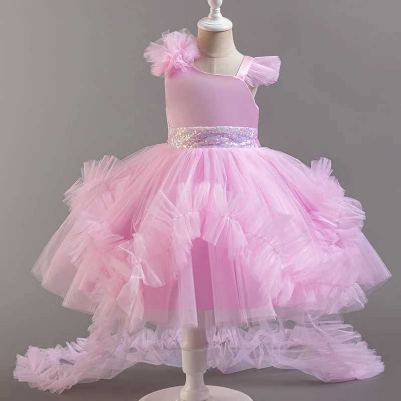 Baby Girls Party Dresses Sleeveless Eleagnt Solid Wedding Evening Ball Gown Holiday Costume Tulle Dress For Little Girl Z250904