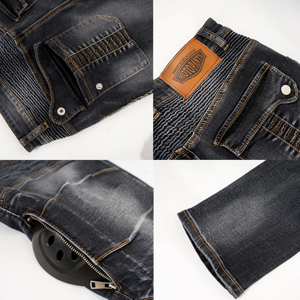 Retro Motorcycle Jeans Men Wear Resistant Motocross Pants Wearable CE Protective Gear Riding Moto Spring The Four Seasons 250903