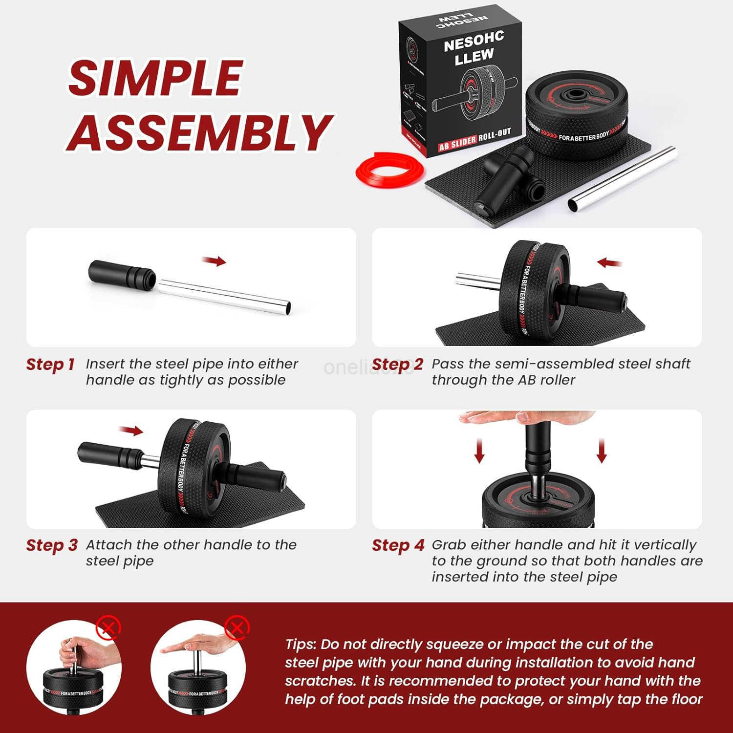 Ab Roller Wheel Abdominal Training Roller for MenWomen Abdominal Wheels Widened to 34 Rubber Tread of The Abdominal Wheel Upgraded Max Weight 490 lbs 