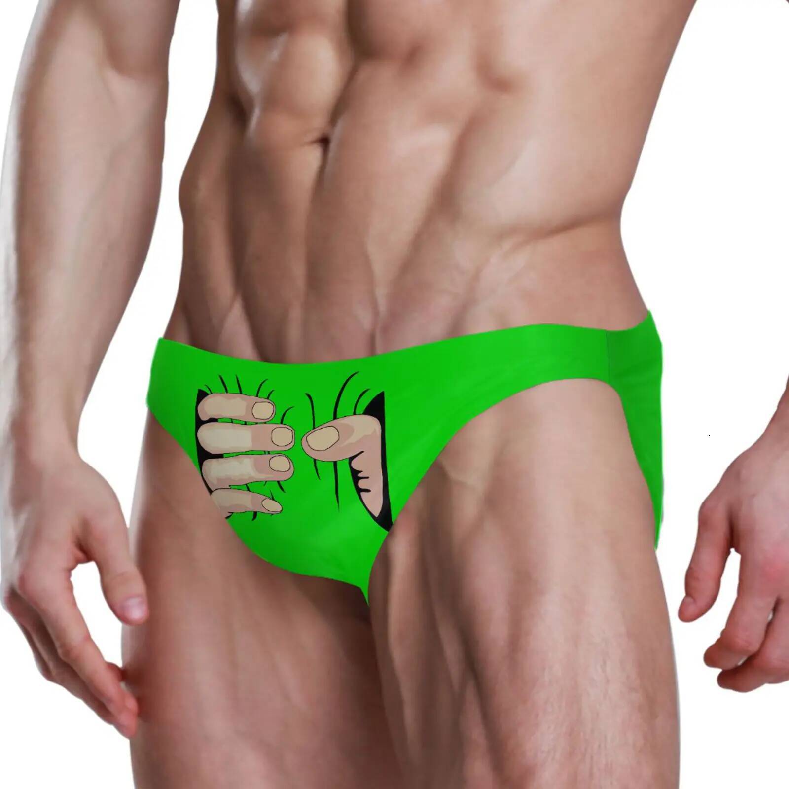 New Sexy Men Swimwear Polyester Quick Dry creative design Swimming Briefs Gay Low Waist Swimsuits Beach Pool Spa Bathing Panties