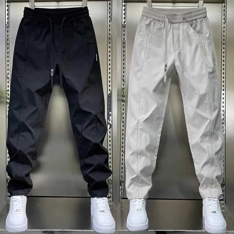Spring Mens Black Joggers Korean High Street Sports Trousers Cotton 9Minute Sweatpants Fashionable Mens Clothing 2025 NewXJ250904