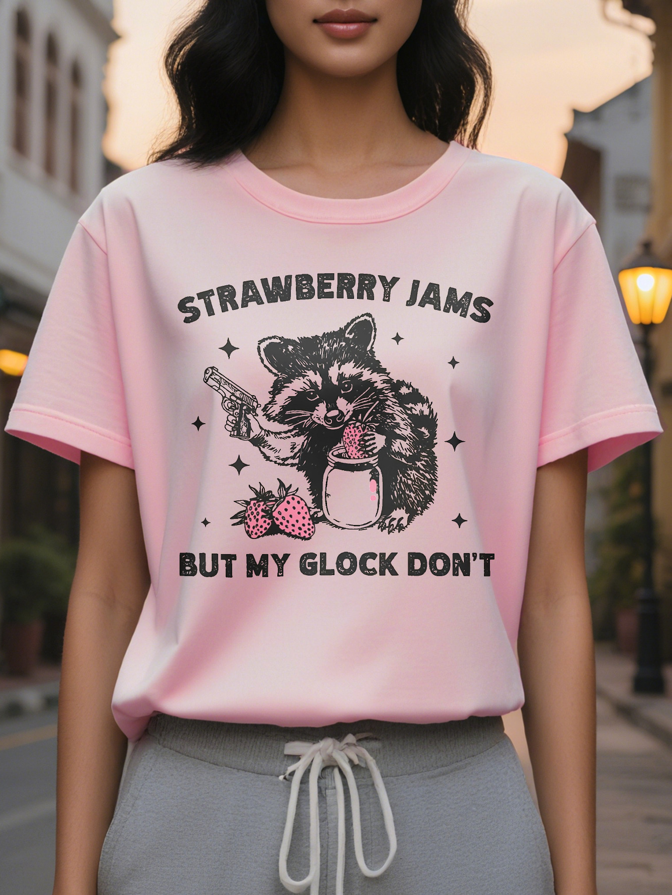 Large XL Animal Letter Print Crew Neck T-shirt Short Sleeve Casual Top for Summer Spring Women's Clothing Plus Size