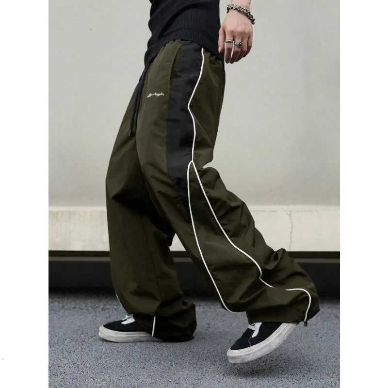 Men Casual Joggers Pants Fashion Streetwear Oversized Sports Wide Leg Pants Hip Hop Y2k Sweatpants High Waist Baggy TrousersXJ250904