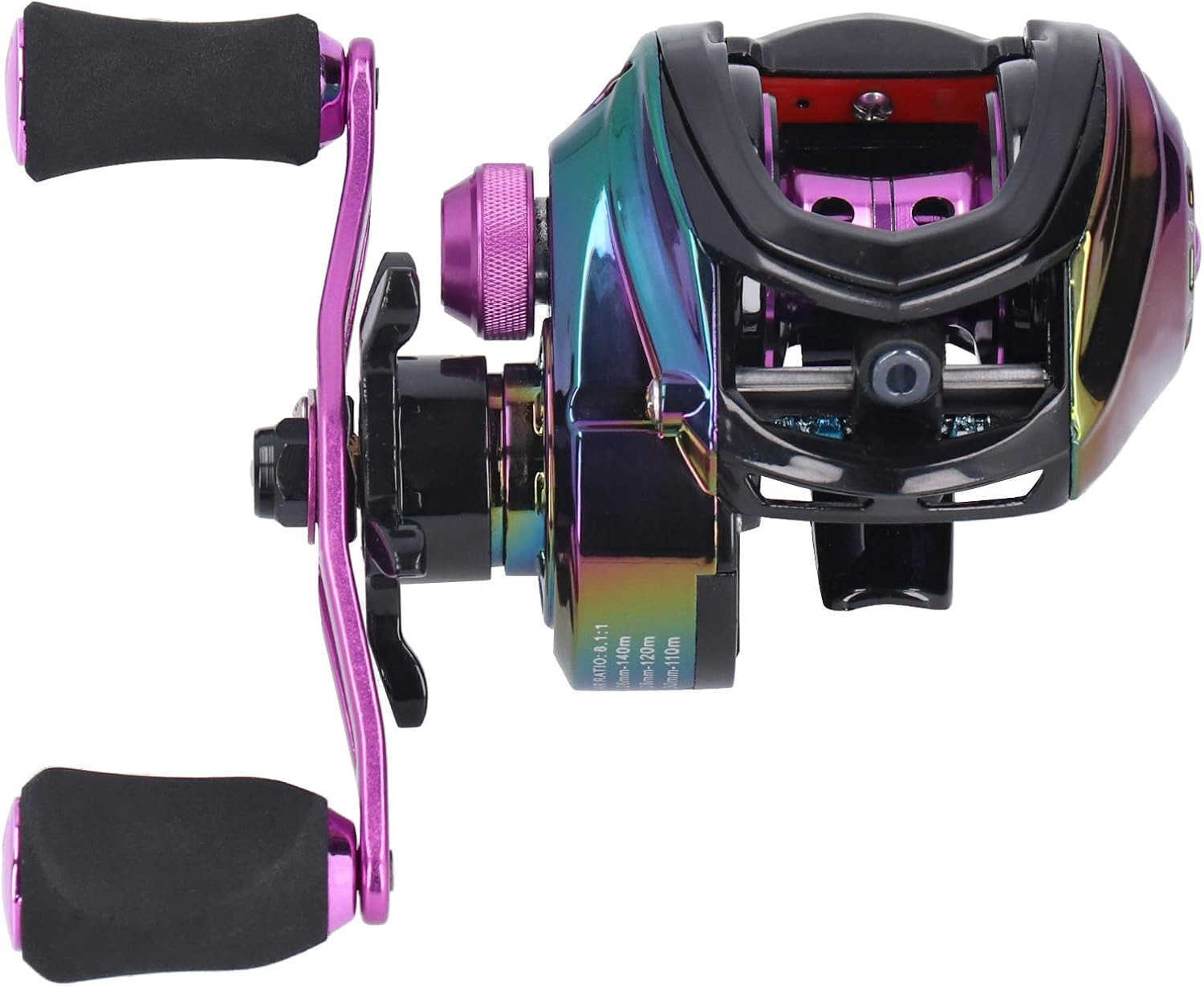 Fishing Reel Casting Reel High Speed Ratio 811 Baitcasting Fishing Reel Metal Lightweight 12 Gear Magnetic Brake for Fishing W250904