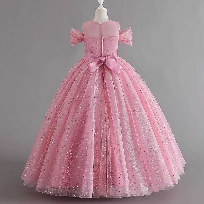 1308 Baby Dresses For Eid 2023 Girls Sleeveless Mesh Puffy Princess Length Rainbow Skirt Dinner Piano Performance Z250904