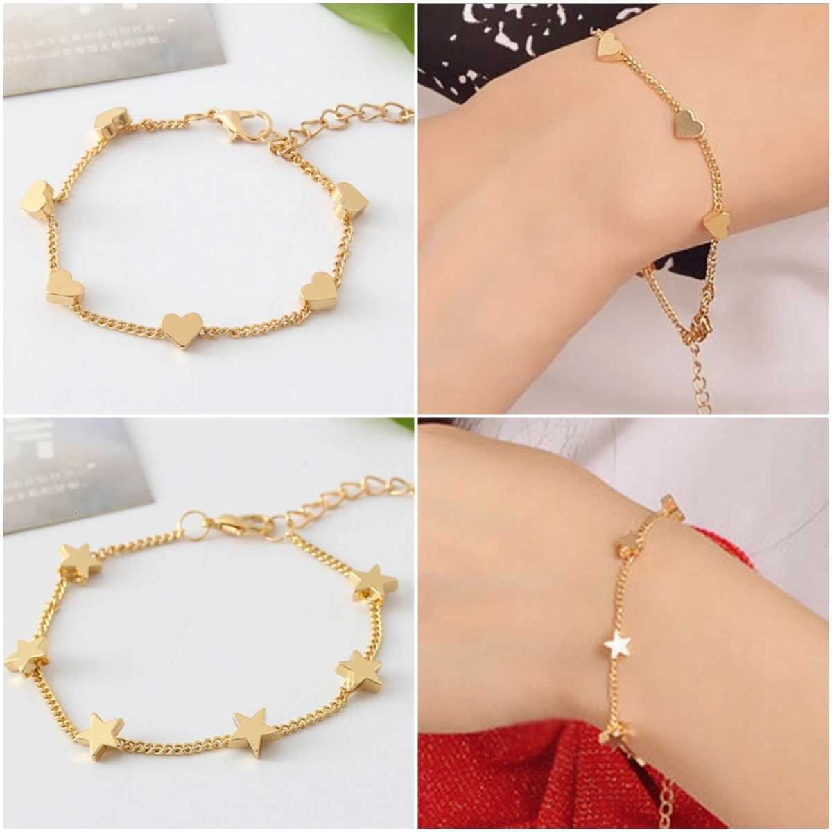 New Fashion Simple Heart Bracelet For Women Girl Accories Open Bangles Jewelry Wedding Party 2025 Tren Bracelets GiftXJ250904