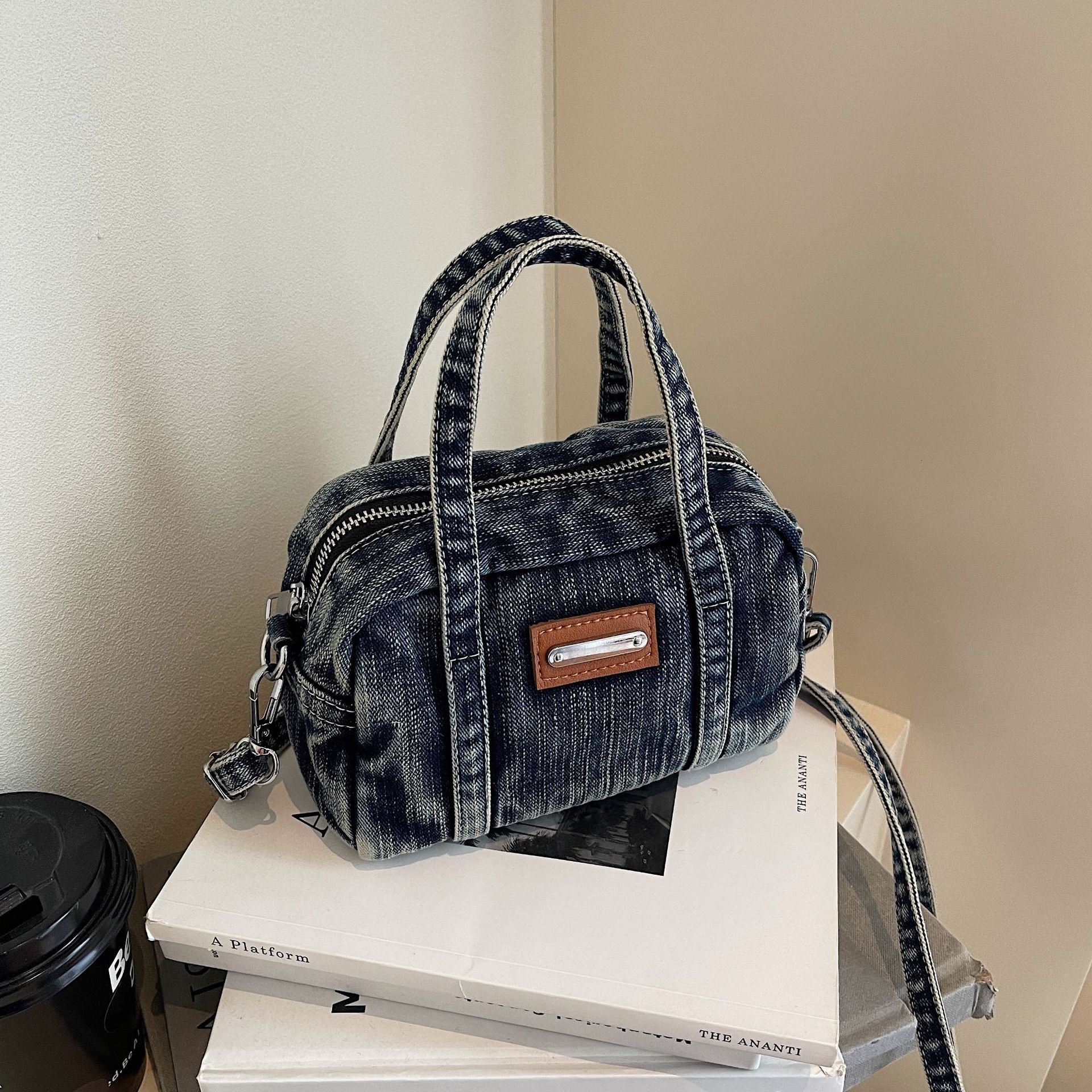 Autumn New Designer Bag Korean Style Denim Small Square Bag Color Block Niche Fashion Handbag Women s Shoulder Bag Pillow Bag