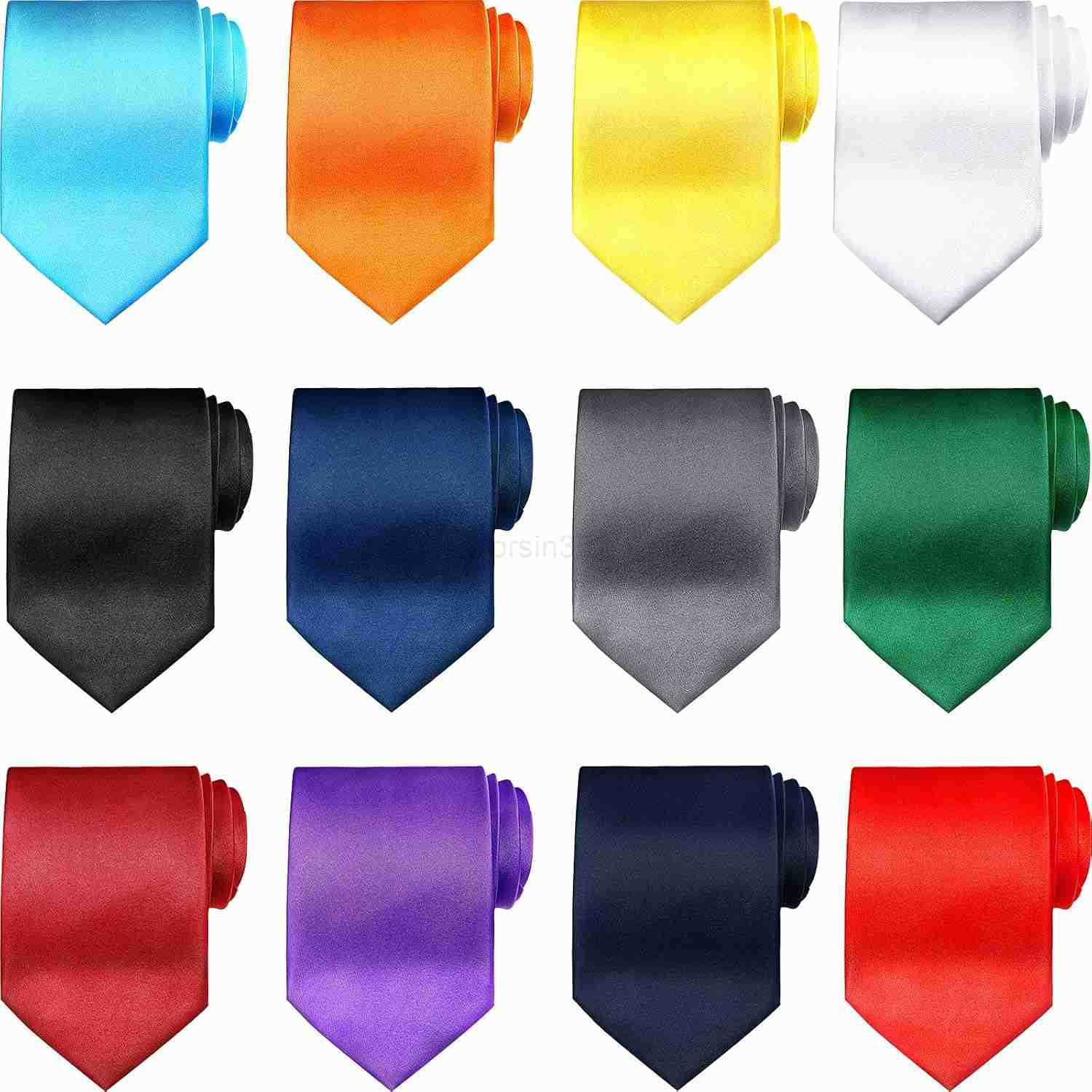 12 Pieces Boys Ties Clip On Neckties Pretied Tie Solid Color Necktie Neck Strap Formal with Elastic for Kids Wedding Graduation School Uniforms Assort