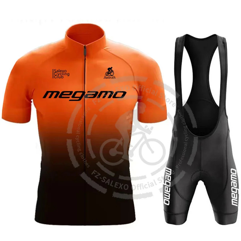 Megamo Cycling Jersey Set Men Summer Bike Uniform Bib Shorts Breathable Bicycle Clothes Ropa Ciclismo Maillot Hombre 250903