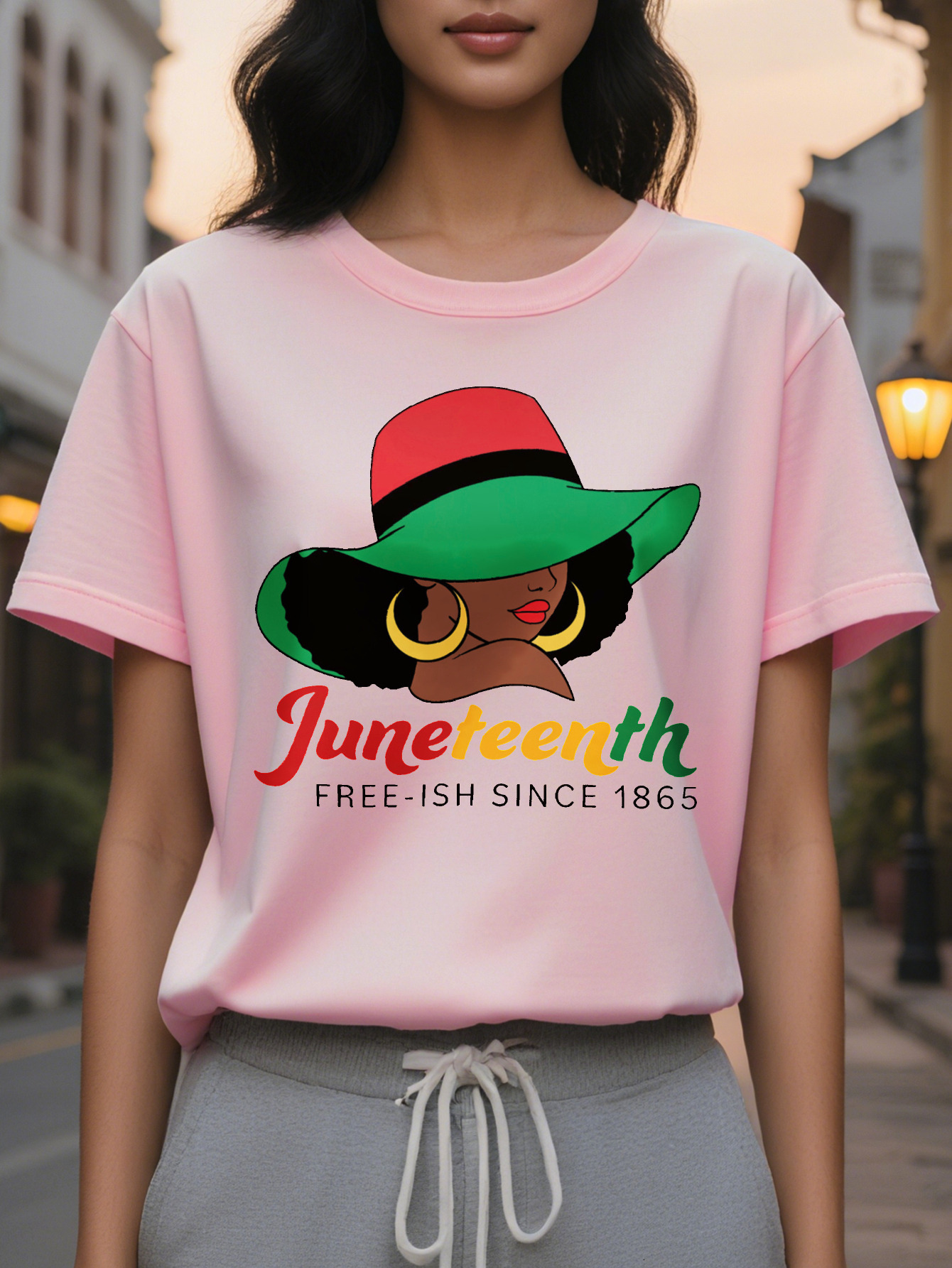 Large XL Women's Figure Letter Print T-Shirt Fashionable Crew Neck Short Sleeve Casual Style Perfect for Spring Summer Plus Size