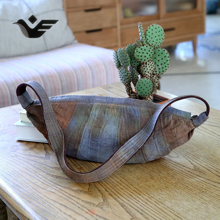 Feiyan Free Shipping New Designer Bag Luxury Shopping Bag Simple Artistic Dumpling Canvas Bag Niche Design Casual Underarm Handbag Waist Bag For Women