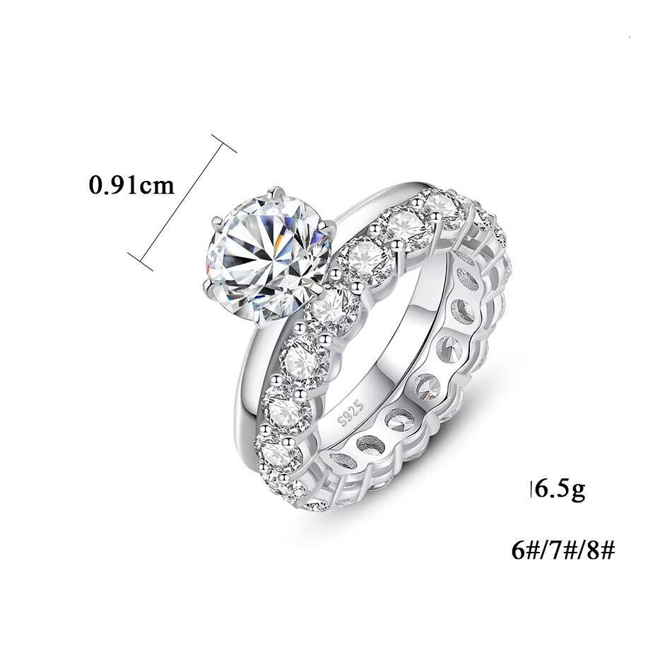 S925 Silver Gift Cute Luxury Diamond Moissanite for Couples Jewelry Travel Jewelry Women Ring
