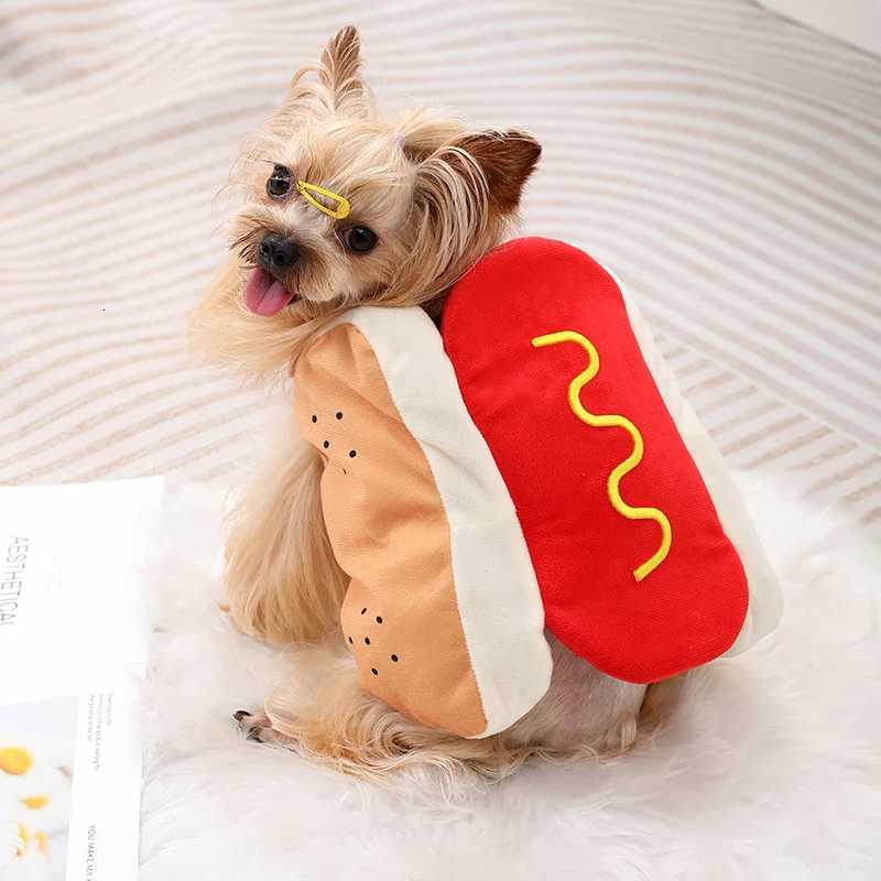 Halloween Dog Clothes Funny Hot Dog Shaped Pet Costume For Small Dogs Cats Adjustable Puppy Dress Up Dachshund Pug Party Suit W250904